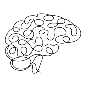 distraccion genial tdah icono blanco